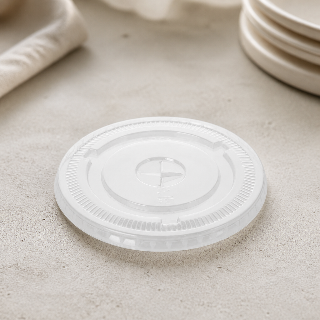 Recyclable rPET Flat Lids for 12/16/20oz Cold Cups 400 Pack