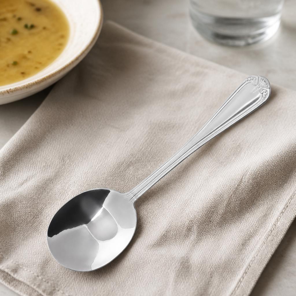 Commercial Stainless Steel Soup Spoons 12 Pack 168mm Length