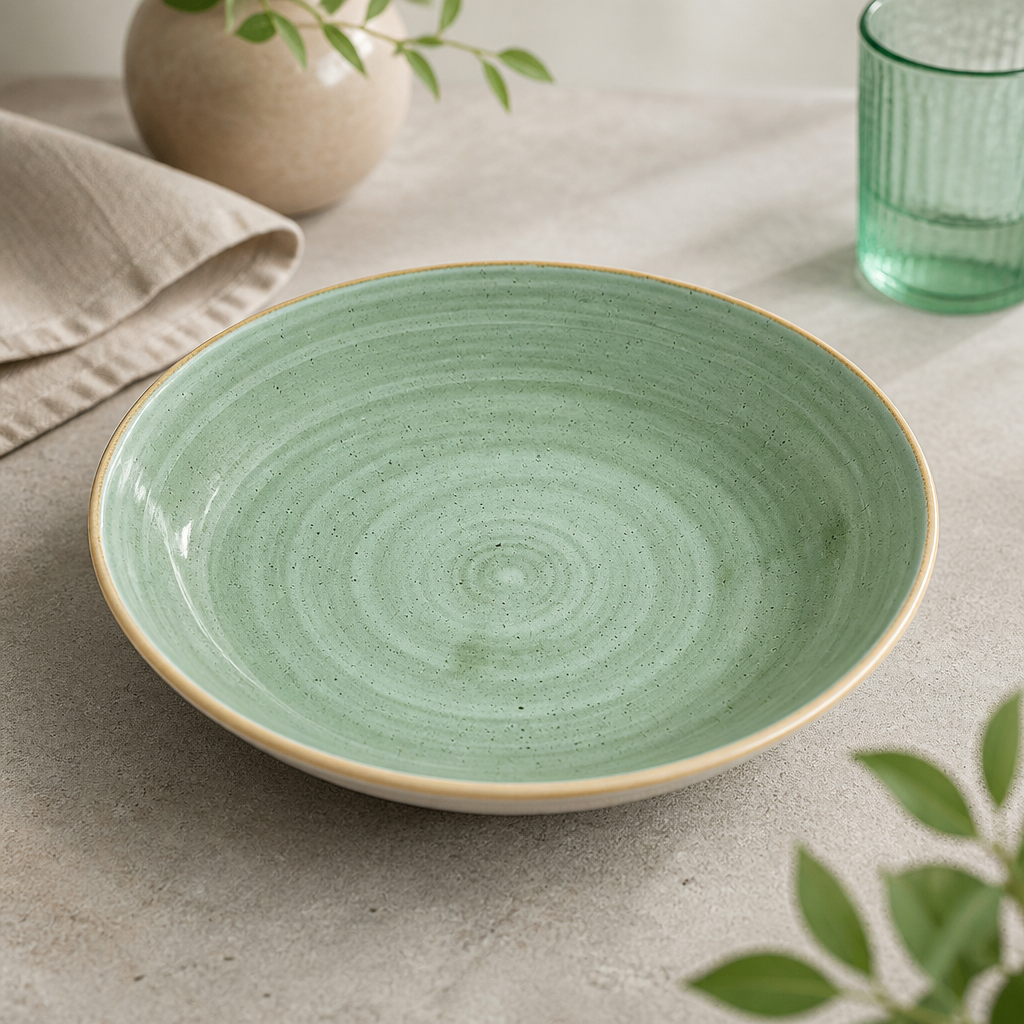 Round Coupe Bowls Samphire Green 248mm (12 Pack)