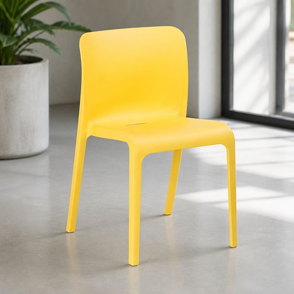 Commercial Seating Yellow Chair 480x500mm (2 Pack)
