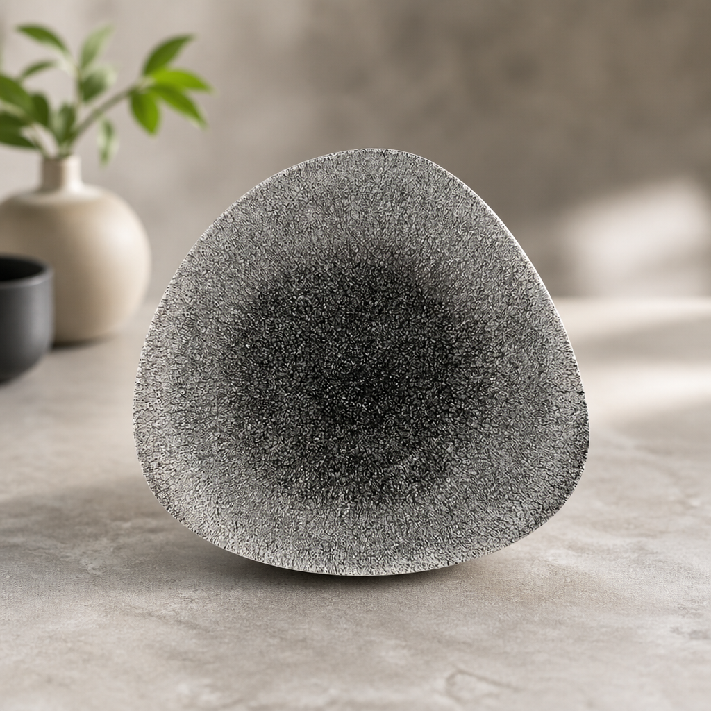 Commercial Triangular Shallow Bowls 278mm Quartz Black 12 Pack
