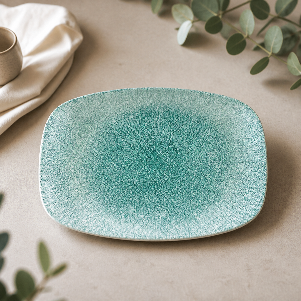 Commercial Oblong Chef Plates Jade Green 202x261mm 12 Pack