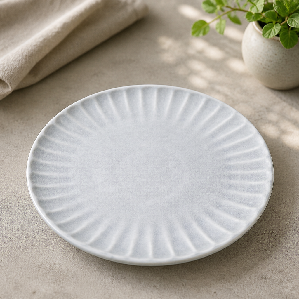 Commercial Vitrified Porcelain Plates 205mm Grey 6 Pack