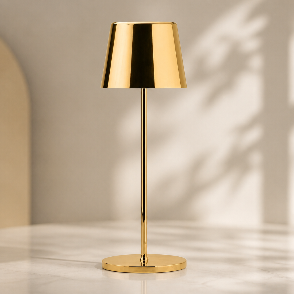 Cordless LED Table Lamp 320mm Gold USB Charging Base 6 Pack