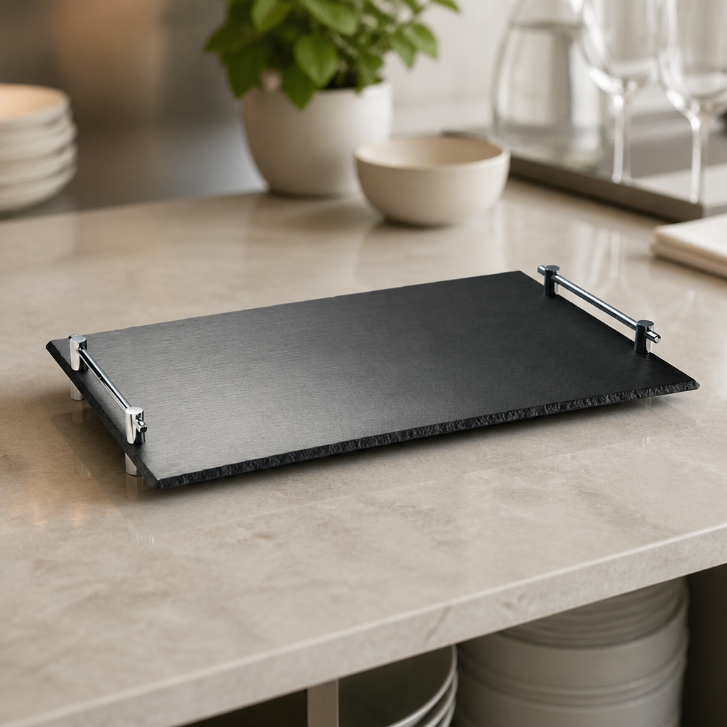Commercial Melamine Stacking Tray GN 1/1 Slate Effect Design