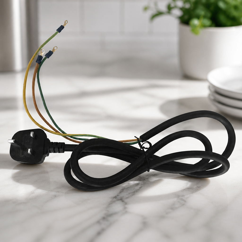 Induction Hob Power Cord 230V Rubber 35mm Height Commercial Use