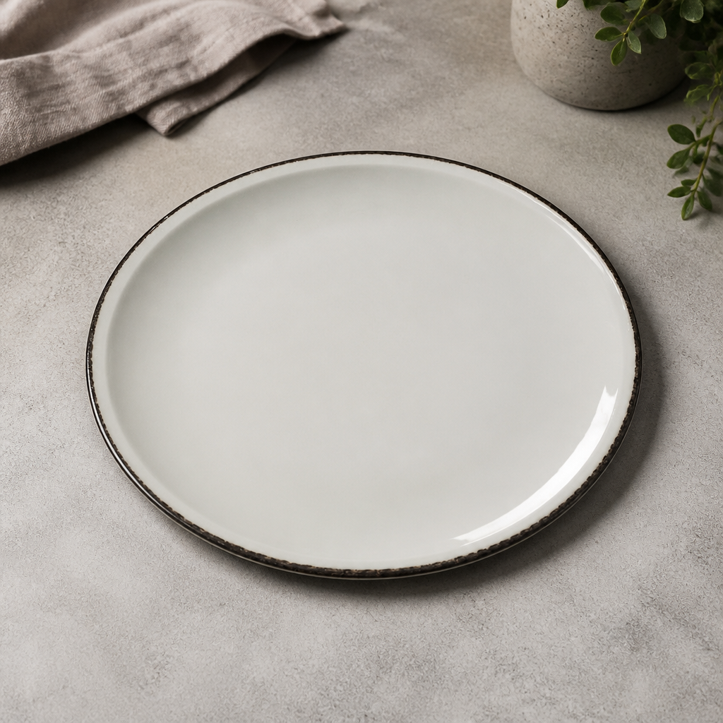Commercial Pizza Plates 315mm Dappled Rim 6 Pack