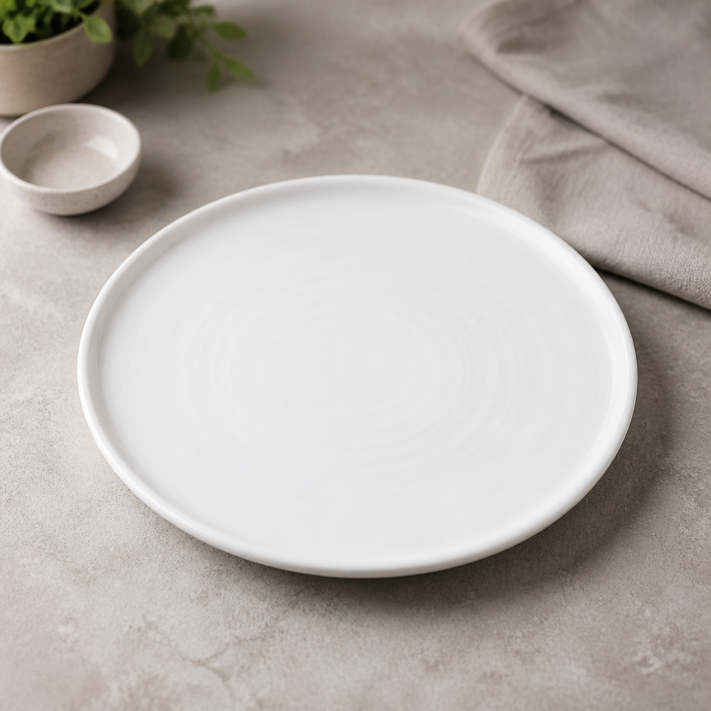 White walled chefs' plates 260mm super vitrified ceramic 6 pack