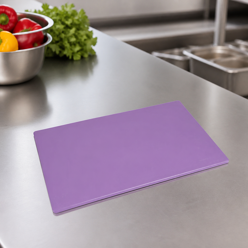 Commercial Purple Chopping Board 450x300mm For Allergen Use