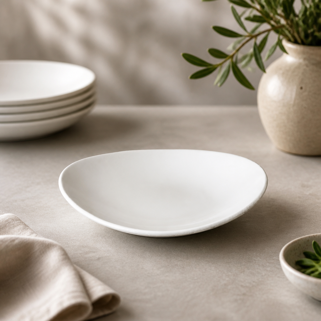 Commercial Oval Coupe Plates 192mm Porcelain 12 Pack