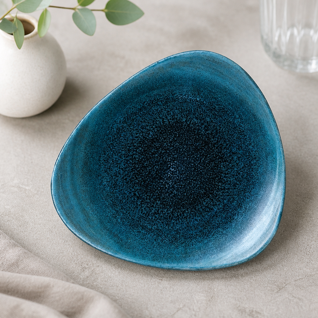 Commercial Aqueous Lagoon Triangle Plates 192mm 12 Pack