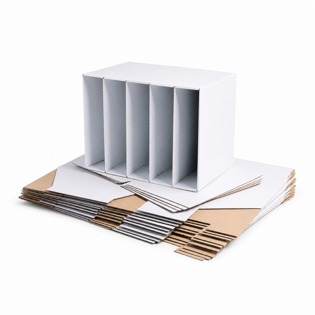 Cardboard File Holders for Shelving – Pack of 10