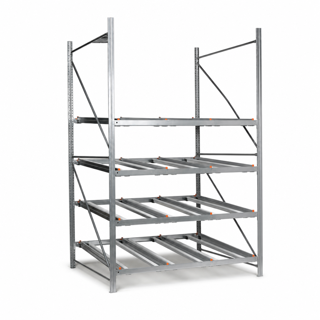 Carton Live FIFO Shelving 2000h 1224d with Up to 330kg Levels