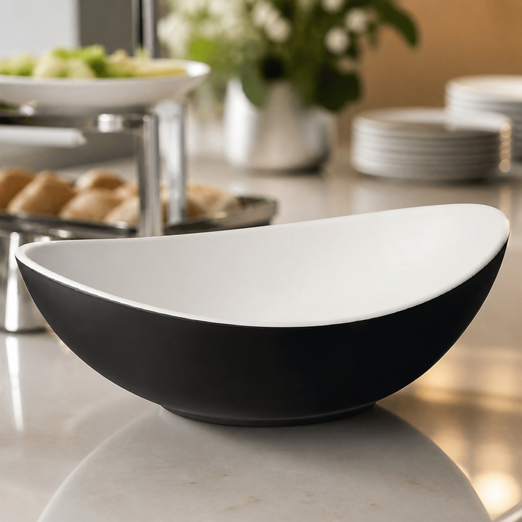 Commercial Curved Fruit Bowl 800ml for Buffets and Salad Bars