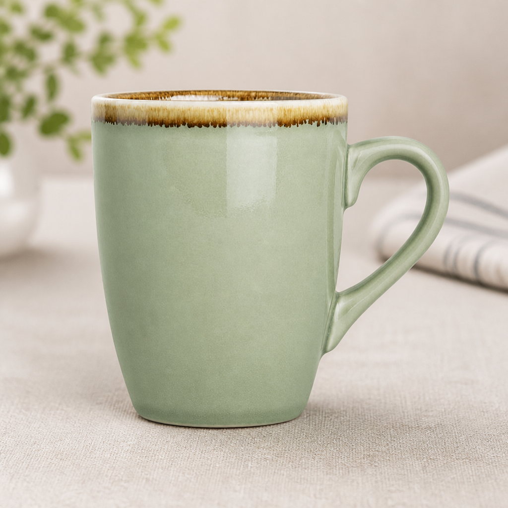 Commercial Moss Mugs 340ml - Artisan Crafted 6 Pack