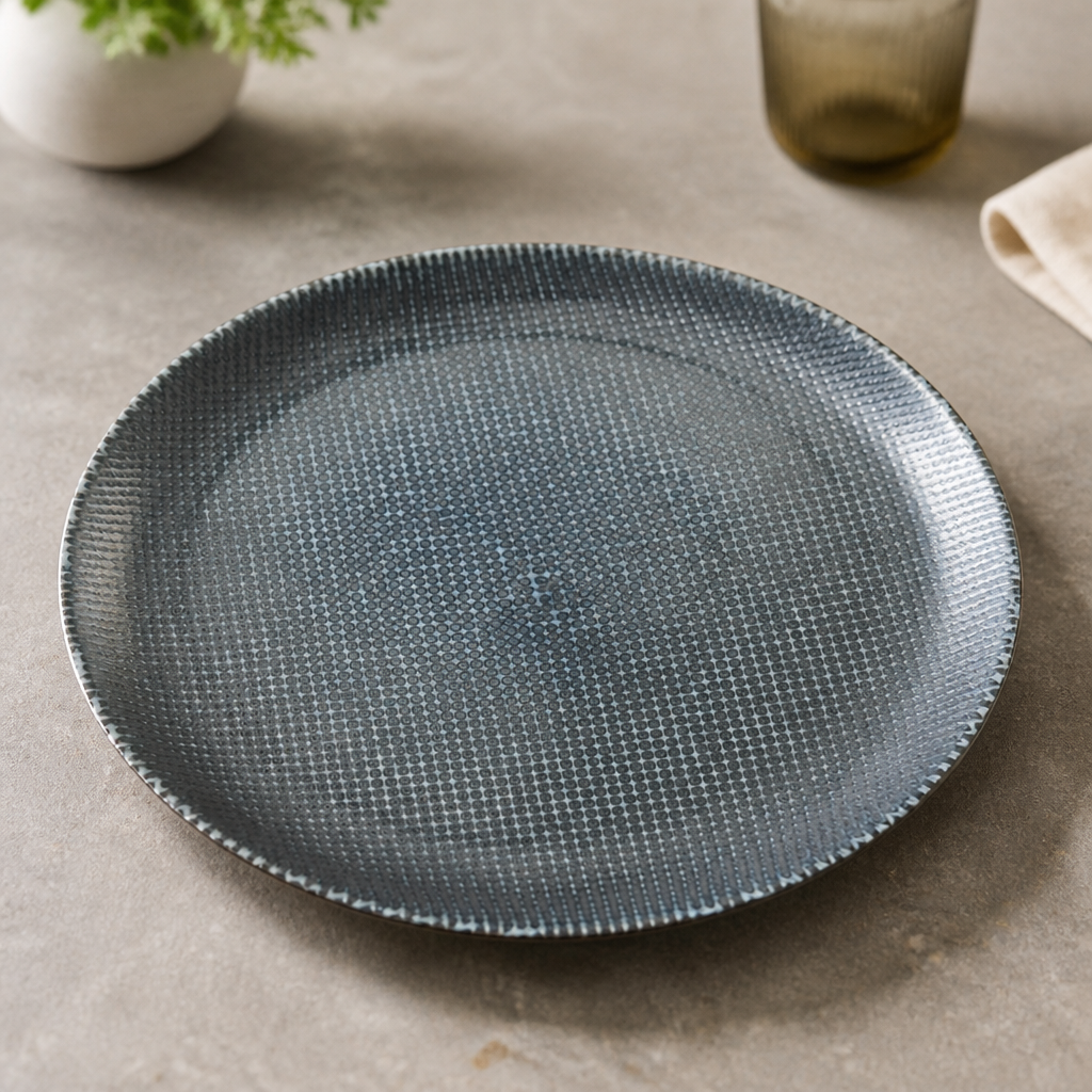 Commercial Coupe Plates 285mm Blue - 12 Pack Microwave Safe