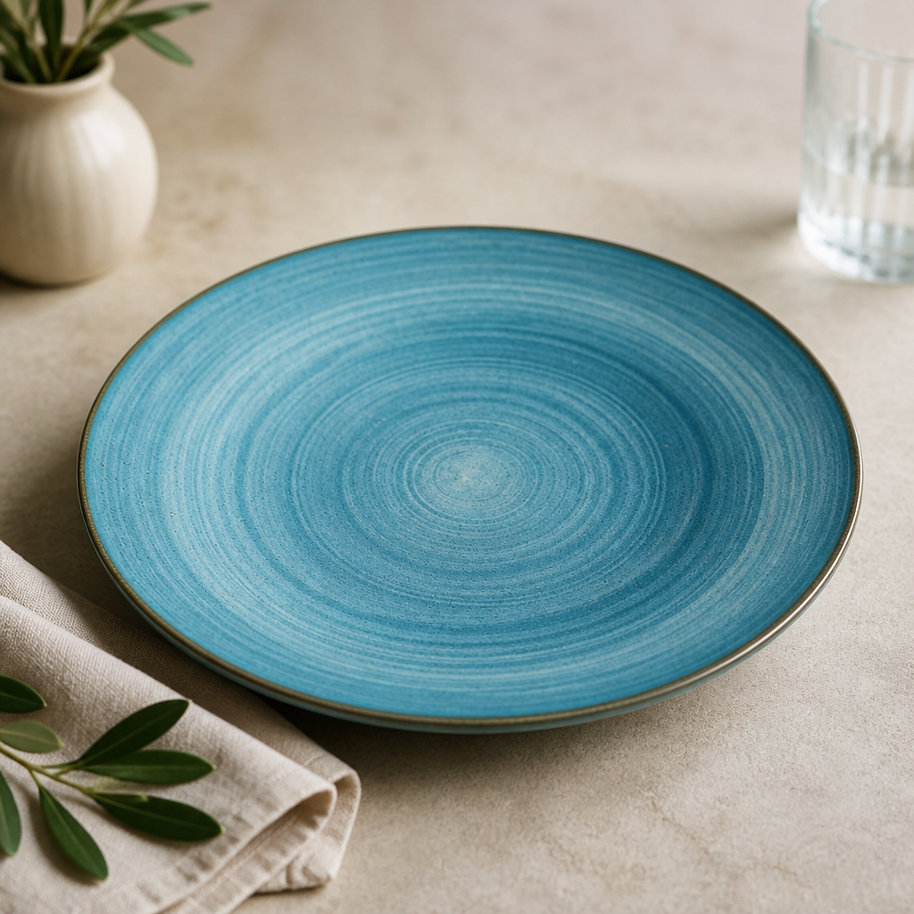 Commercial Coupe Plates Teal 285mm - 12 Pack Stoneware Set