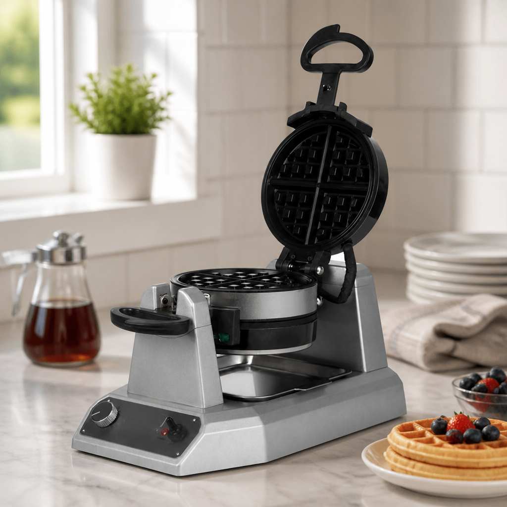 Commercial Double Waffle Maker 50 Waffles Per Hour