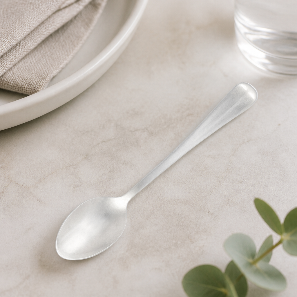 Commercial Stonewashed Teaspoons 12 Pack 146mm Silver