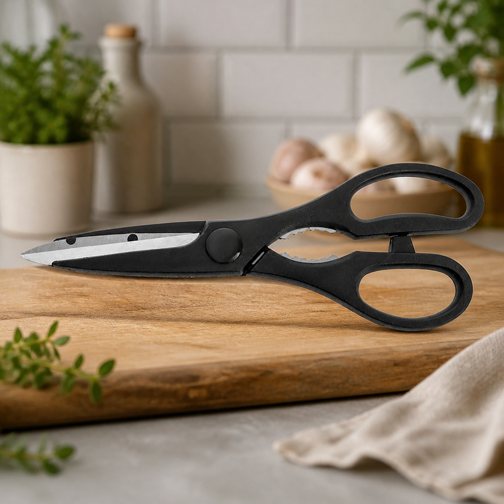 Kitchen Scissors With Integrated Bottle Opener