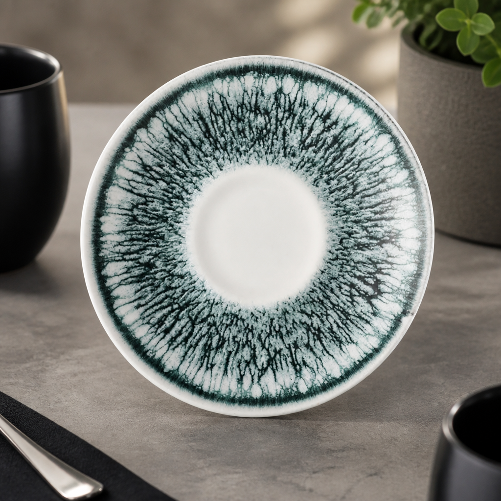 Commercial Ceramic Saucers 118mm Black Pack of 12