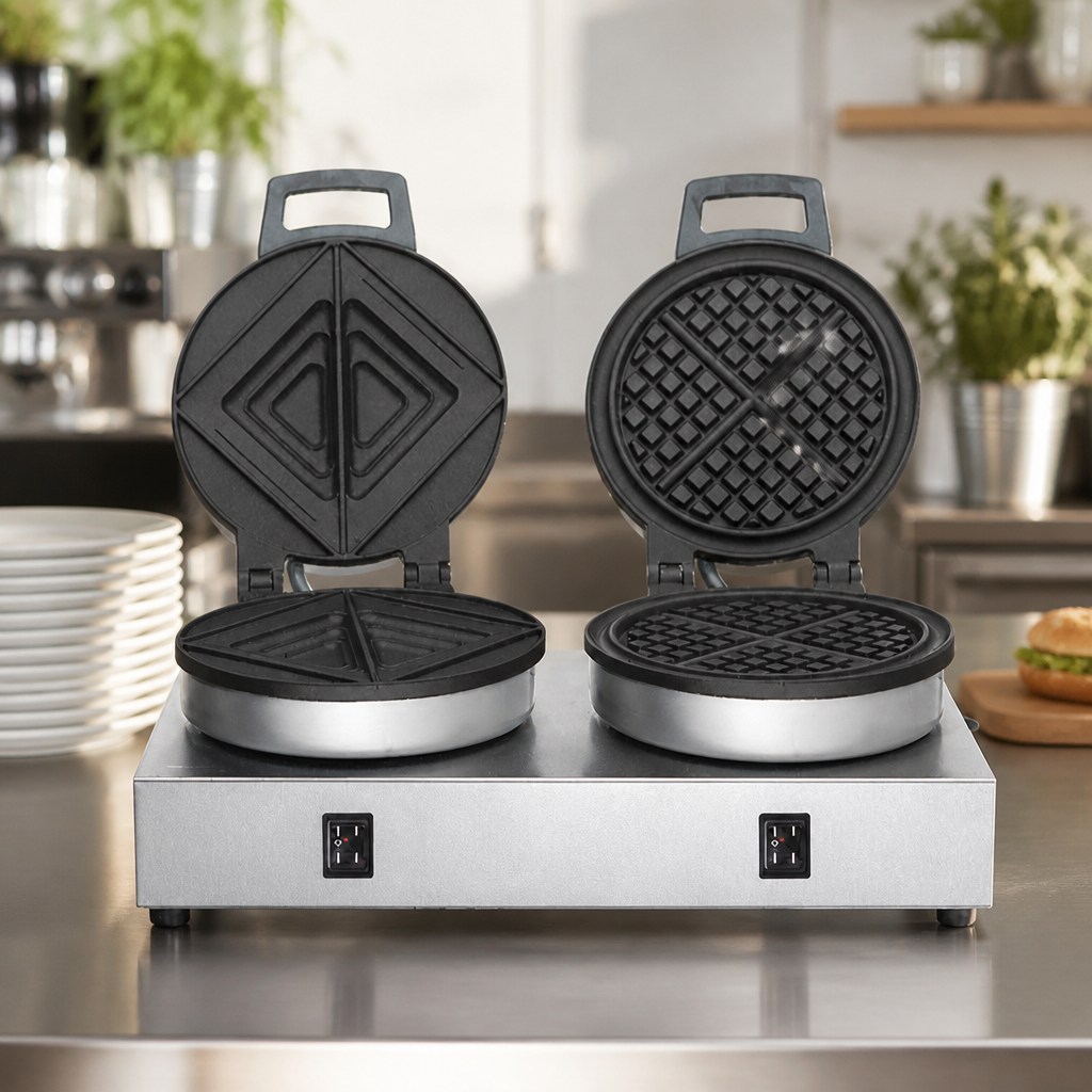 Commercial Waffle And Toastie Contact Toaster 30 Per Hour