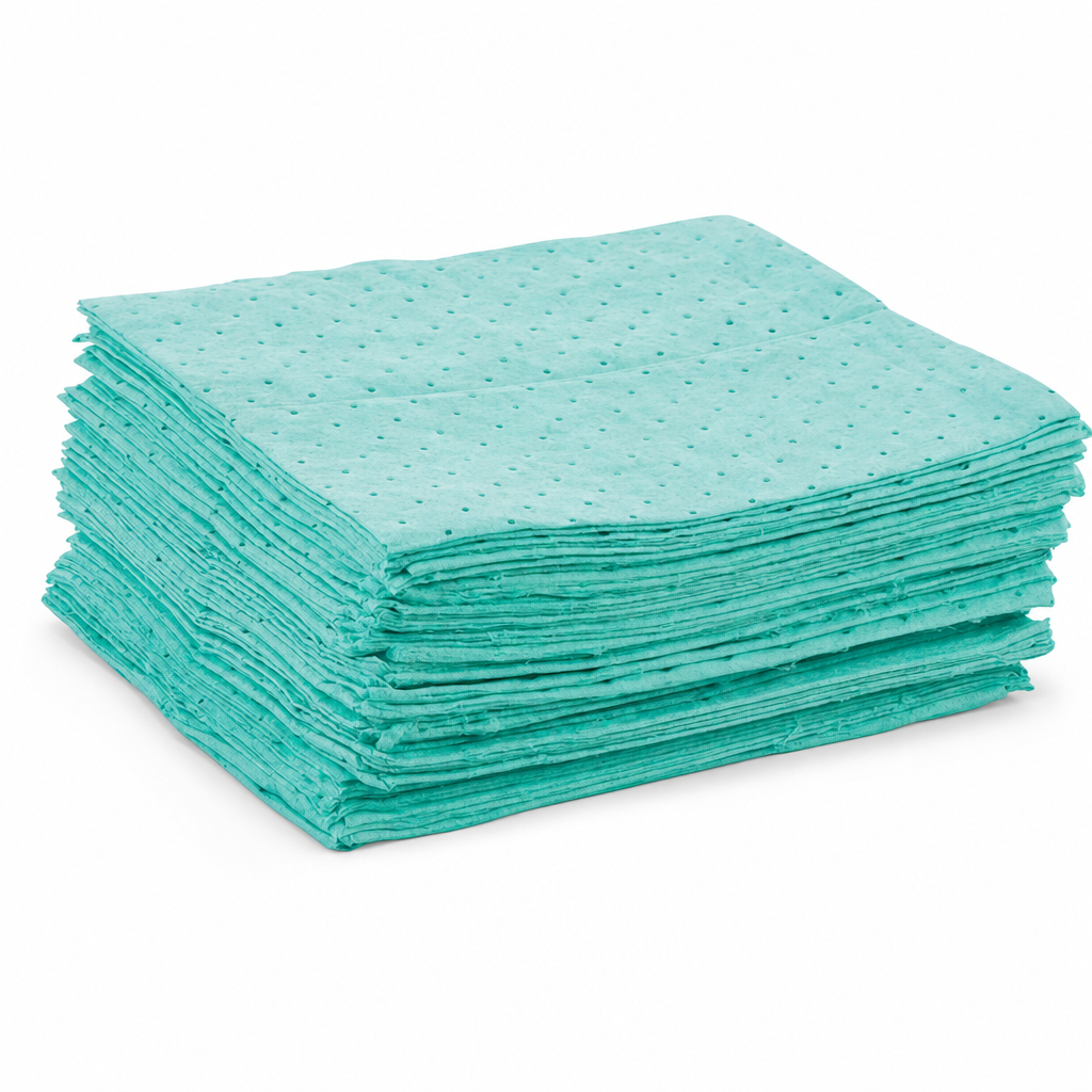 Chemical Spill Absorbent Sheets with Light or Heavy Capacity
