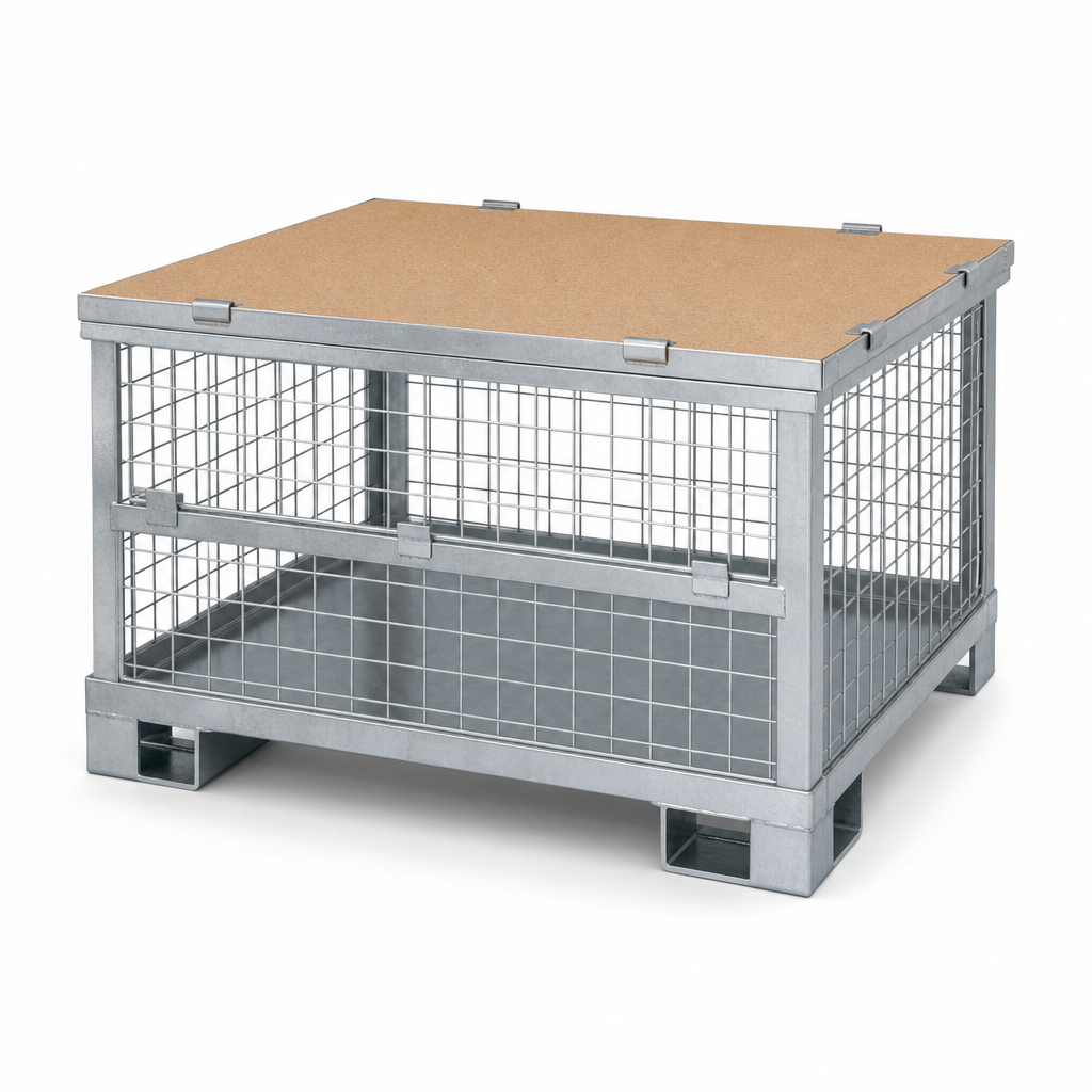 Chipboard Lid for Mesh Stillage with Forklift Guides