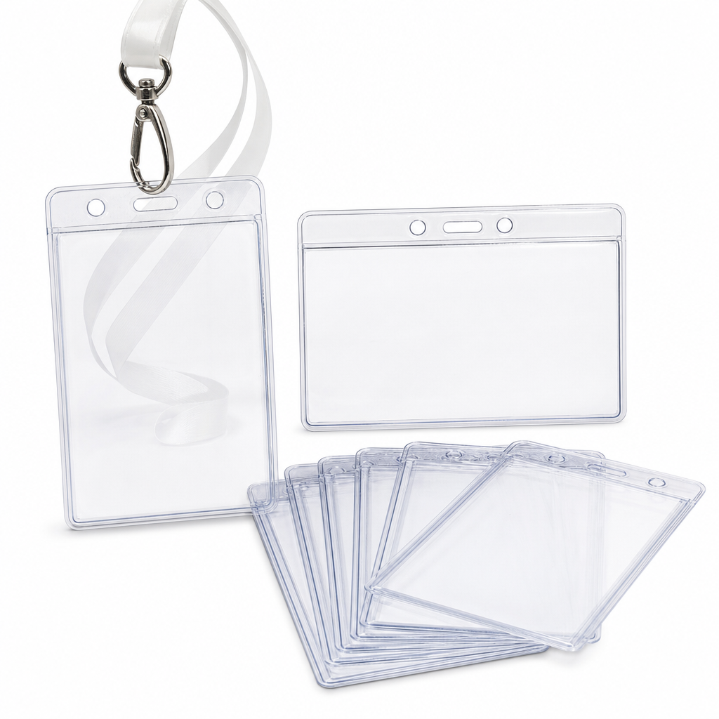 Clear Plastic Visitor Badge and ID Holders