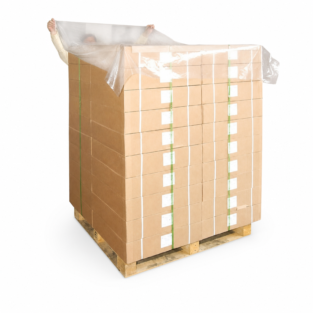 Clear Polythene Pallet Top Covers on Roll