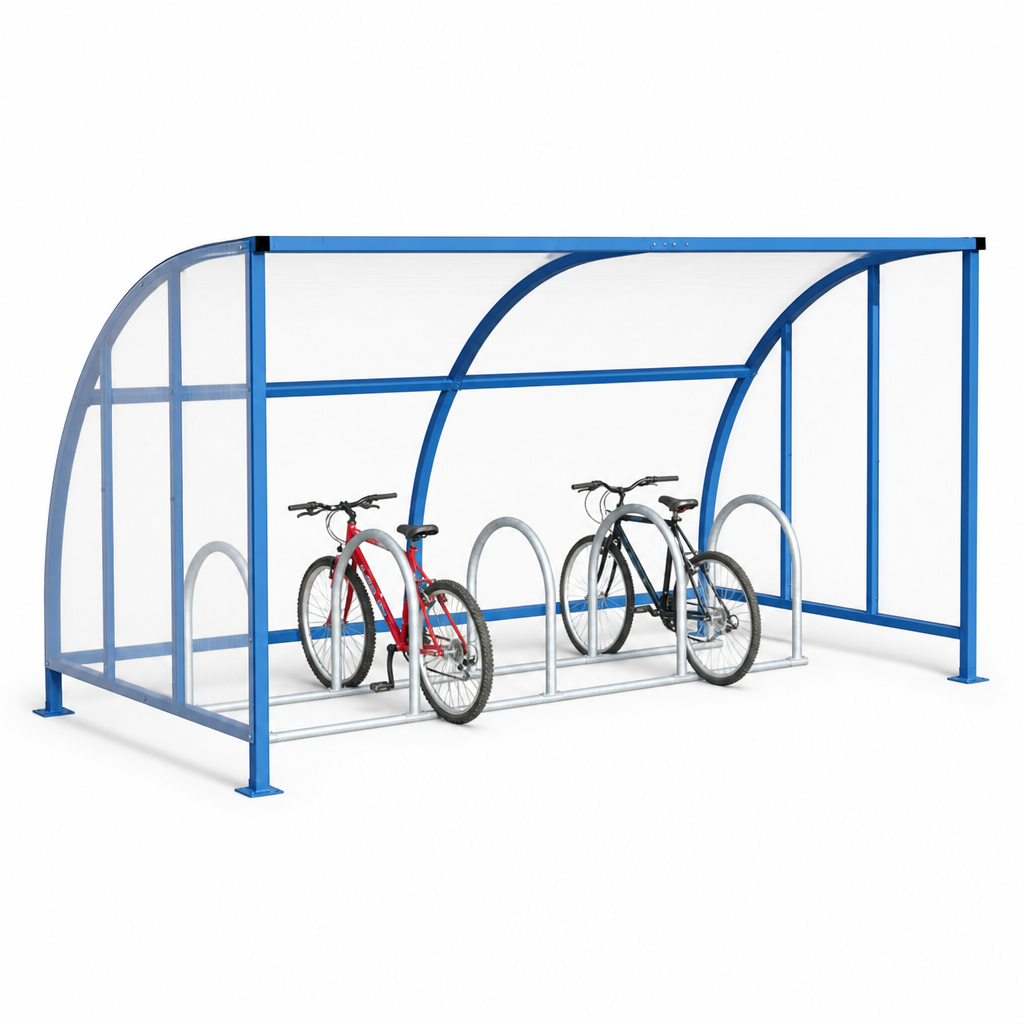 Clear View Cycle Shelters with Colour Options