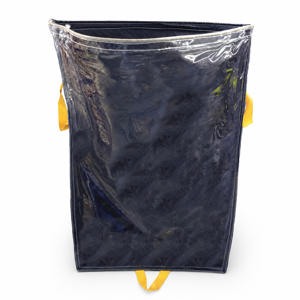 Clear Warehouse Racking Recycling Bags for Waste Segregation