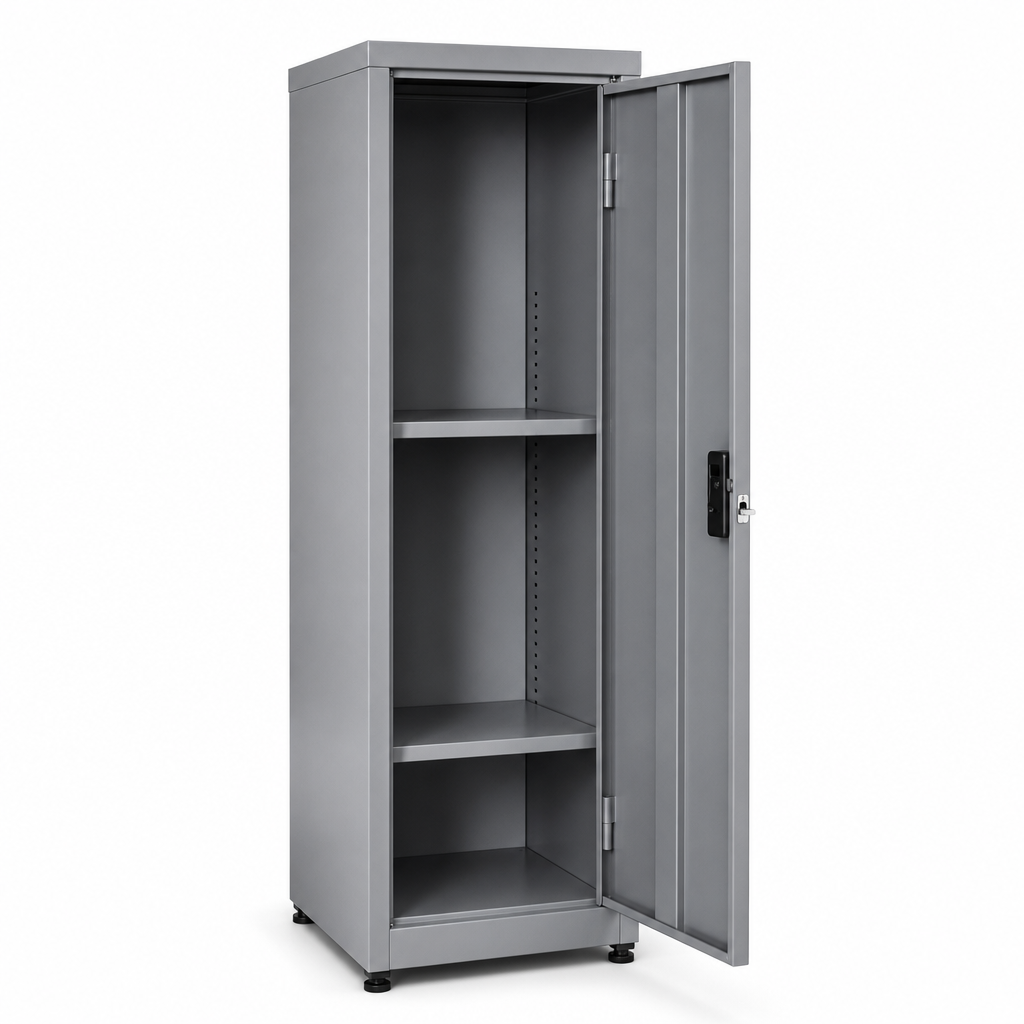 Compact Steel Storage Locker with Hinged Door