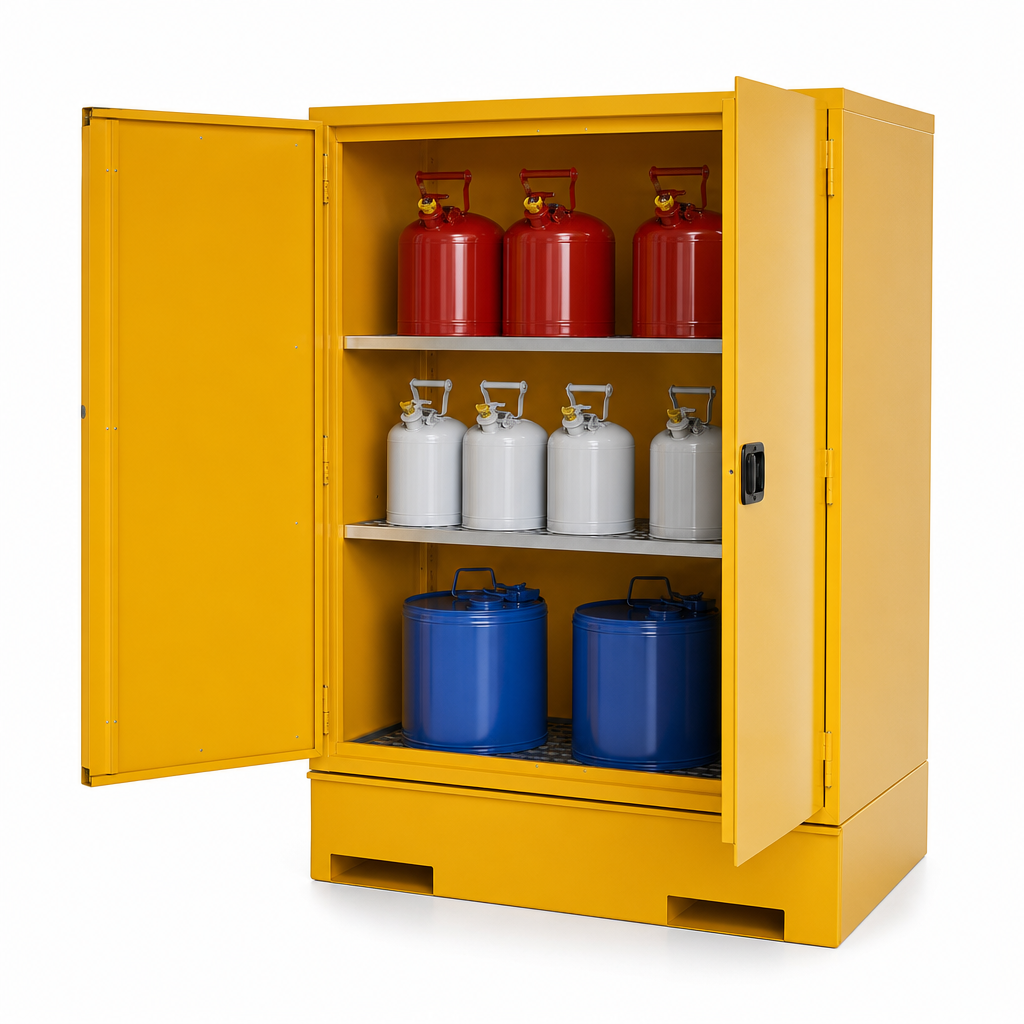 COSHH Flammable Storage Cabinets with Sump Base