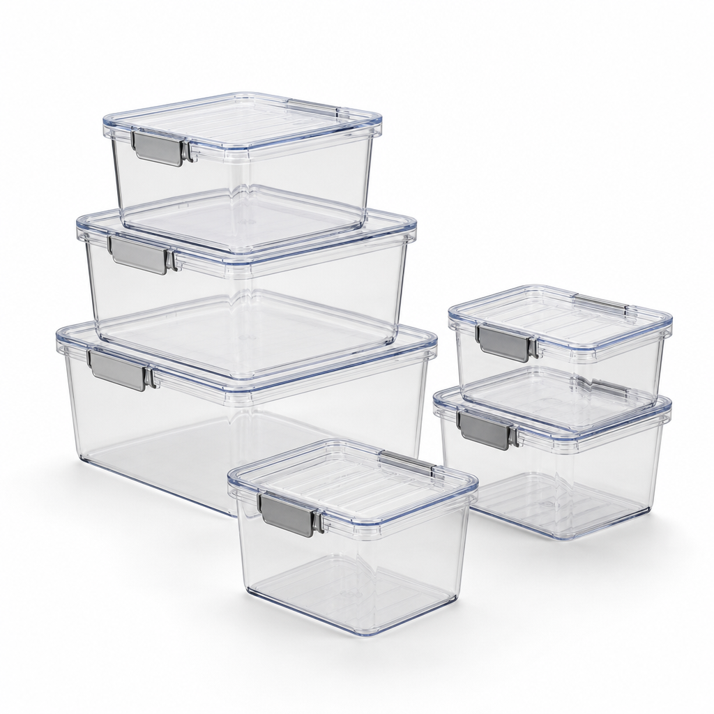 Customisable Clear Plastic Storage Boxes with Lids