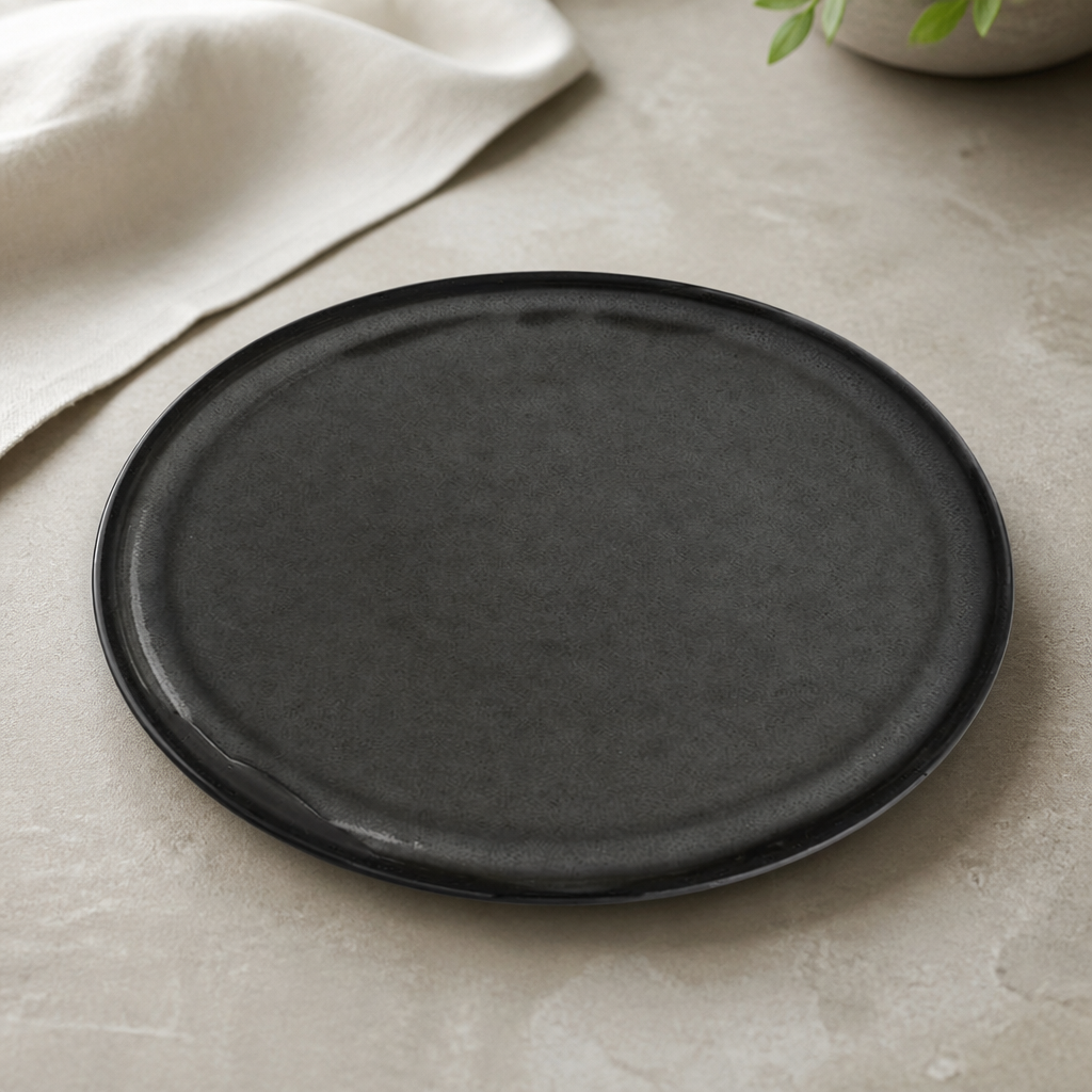 Commercial Plates Grey 280mm - 12 Pack Vitrified Stoneware