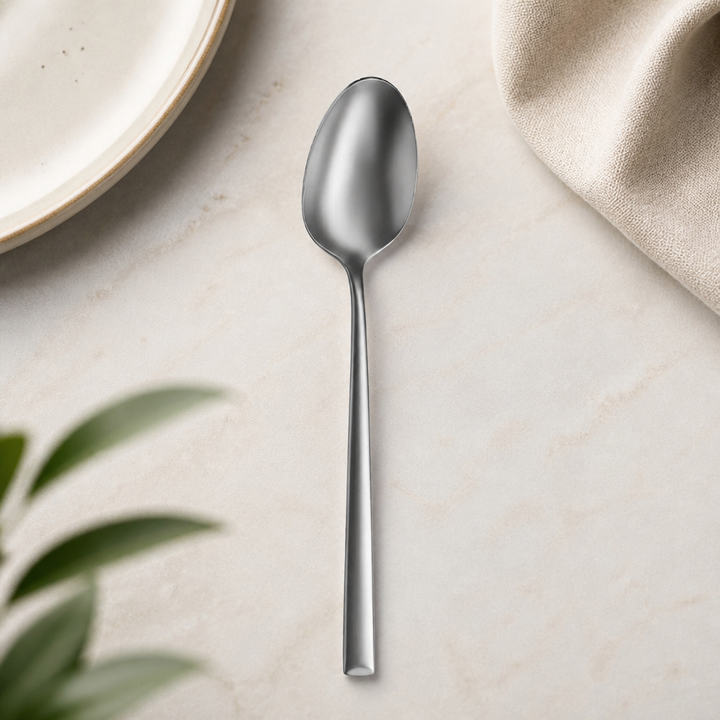 Commercial Dessert Spoons 12 Pack Velvet Finish 18/10 Stainless Steel