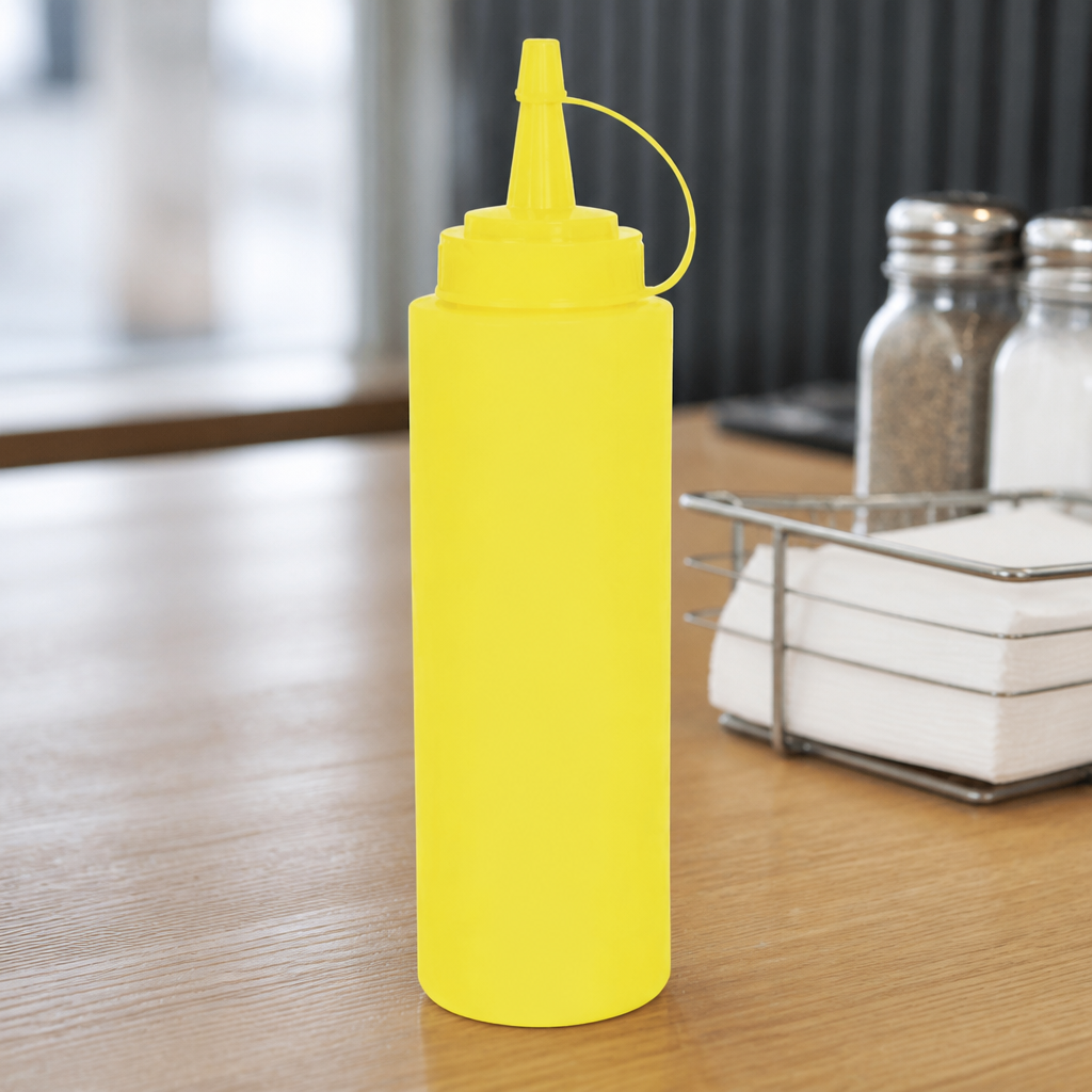 35oz Commercial Yellow Squeeze Sauce Bottle for Easy Dispensing