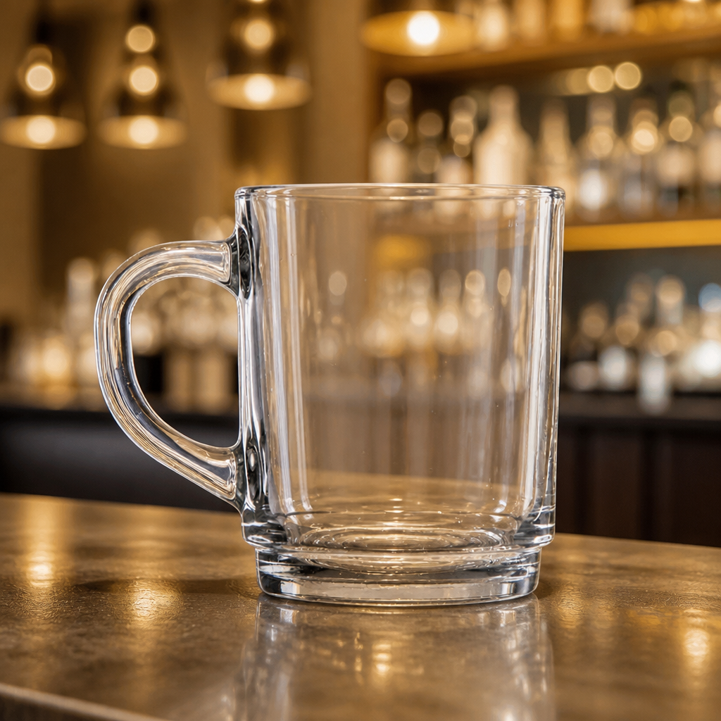 Commercial Stacking Mugs Clear 250ml Set of 6 for Catering