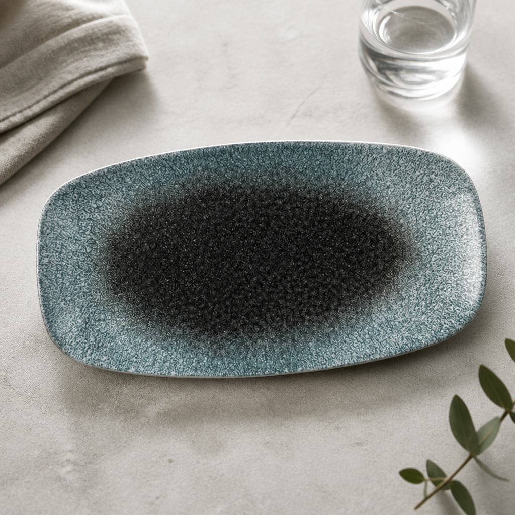 Commercial Oblong Plates Topaz Quartz 287x152mm 12 Pack