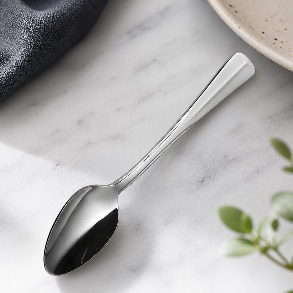 Glad pattern stainless steel teaspoons 12 pack 130mm