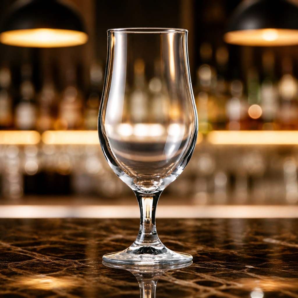 Commercial Stemmed Beer Glasses 370ml Tulip Design 6 Pack