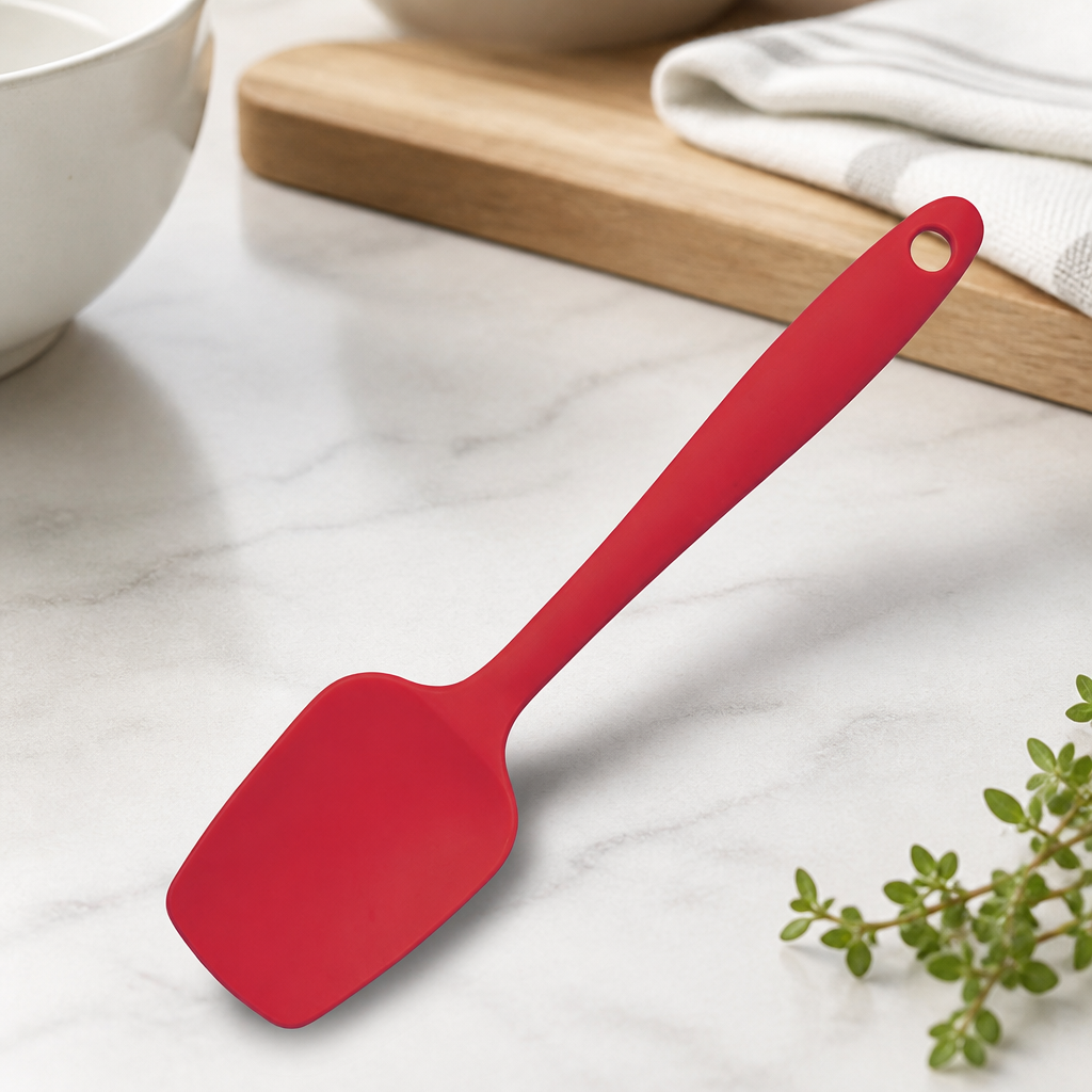 Commercial Silicone Mini Spoon 20cm Heat Resistant Red
