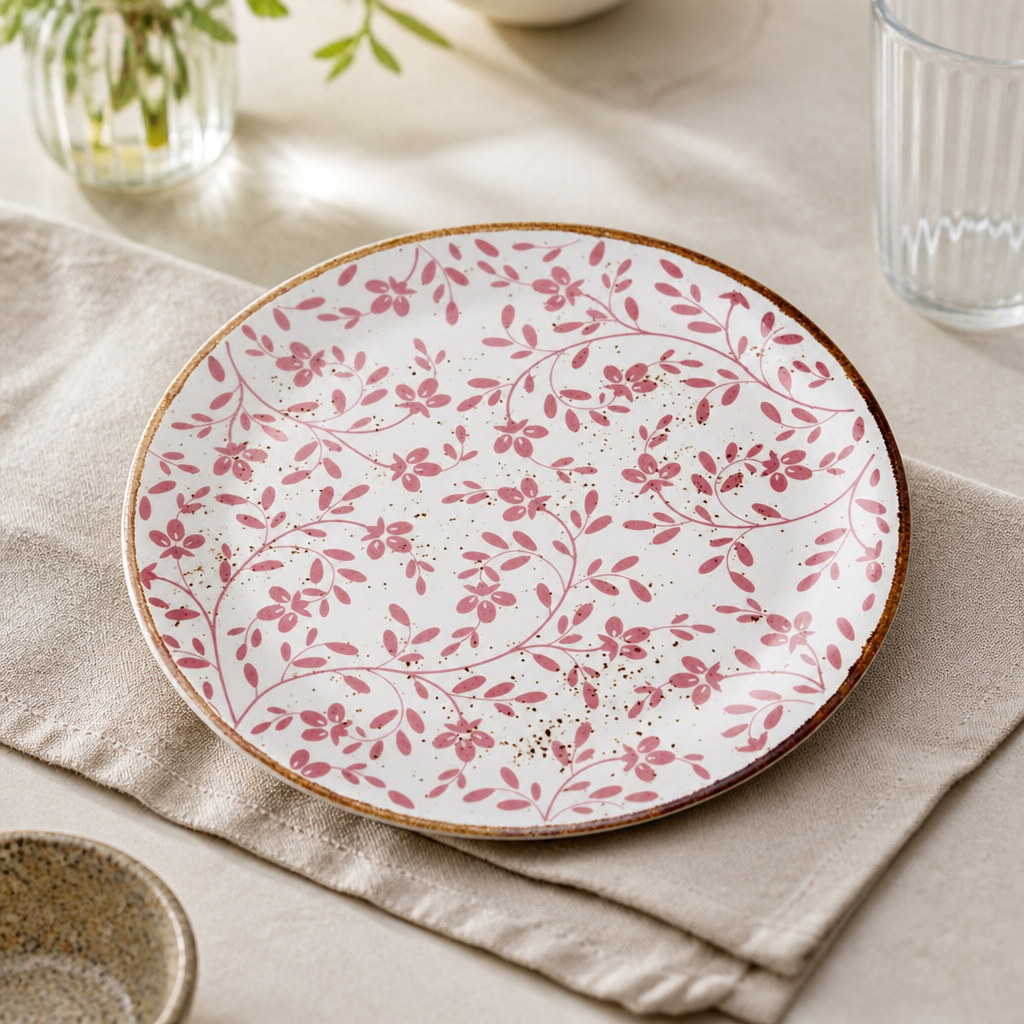 Commercial Coupe Plates 252mm Pink - 12 Pack