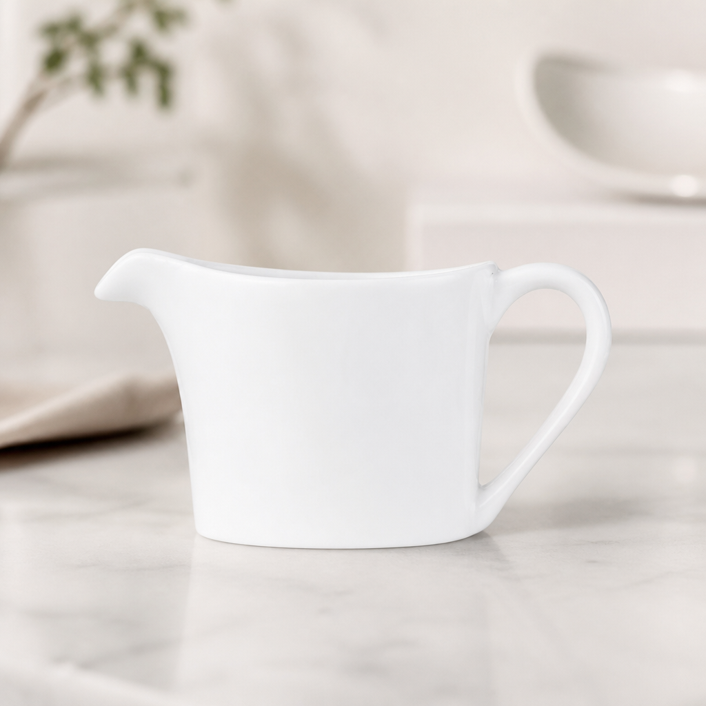 Commercial Porcelain Jugs 57ml for Fine Dining - 6 Pack