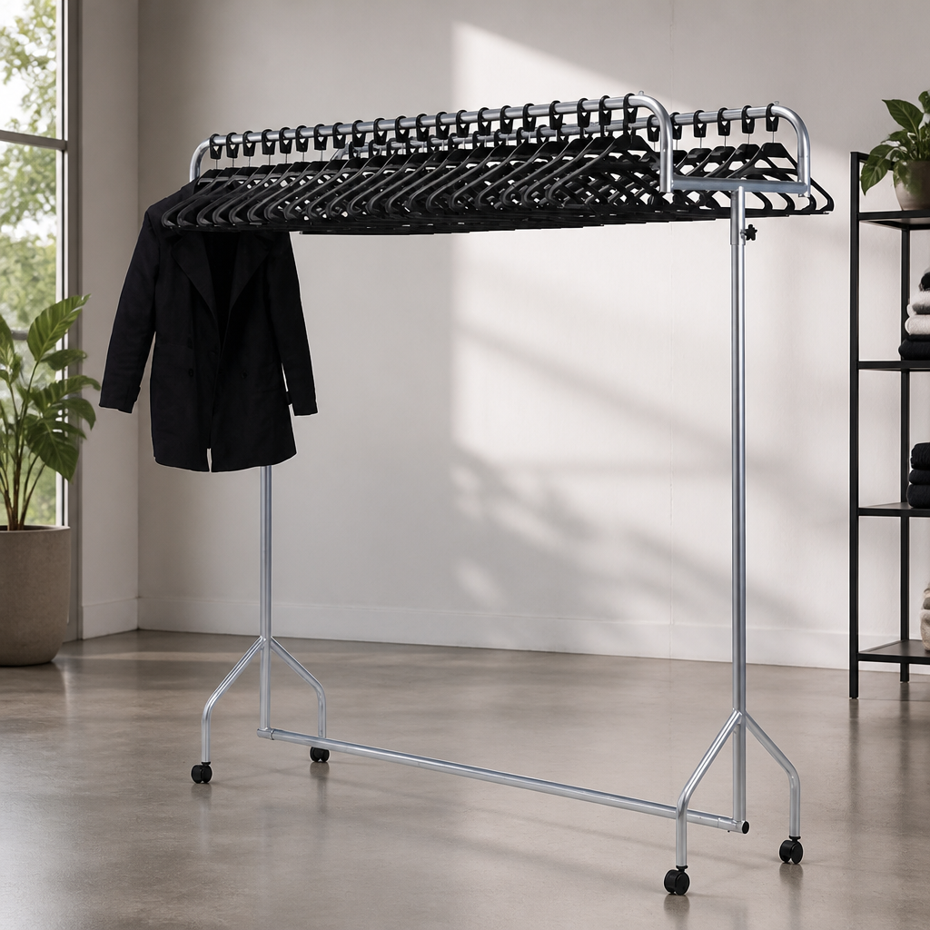 Heavy Duty Commercial Garment Rail for 60 Garments