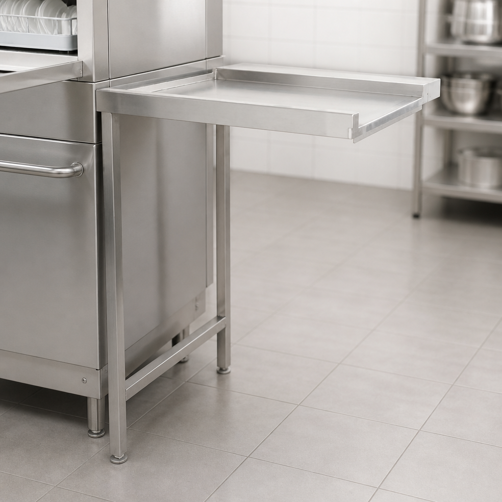 Commercial Pass Through Dishwasher Table Left Hand 650mm