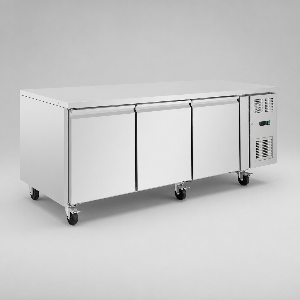 Commercial Triple Door Patisserie Counter Fridge 634Ltr