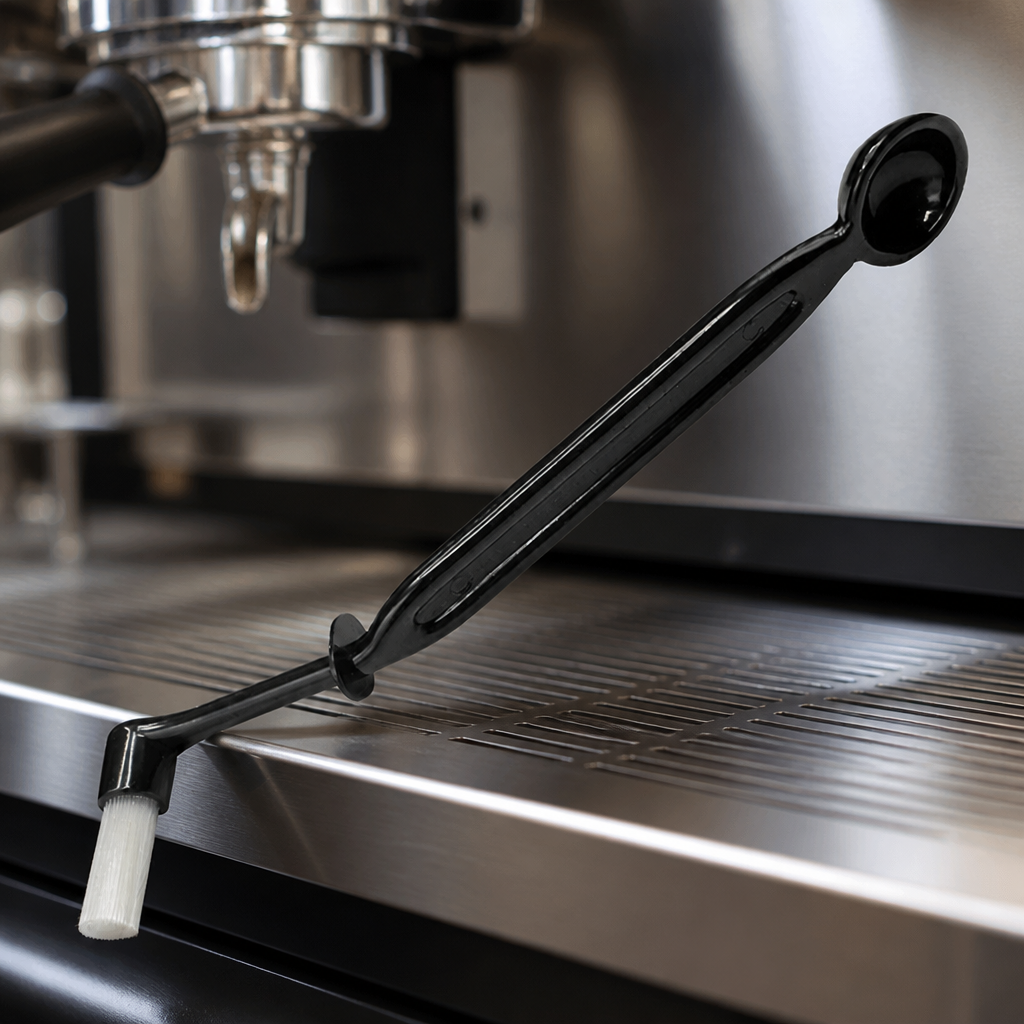 Group Head Cleaning Brush with 3g Dosing Scoop for Coffee Machines