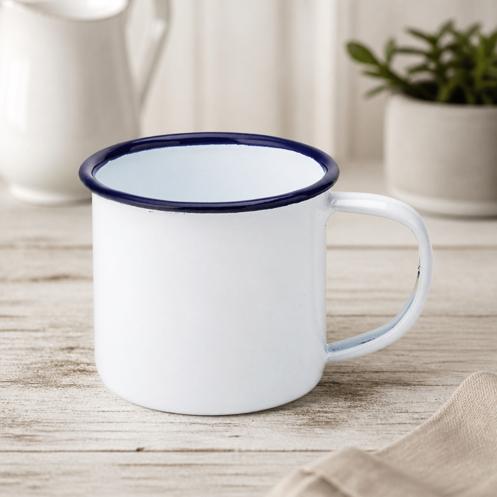 Commercial Enamel Mugs 155ml - 12 Pack Tableware Set